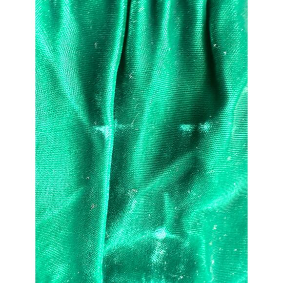 Vintage 60's Deep Emerald Velvet Empire Waist Dress - Picture 13 of 16